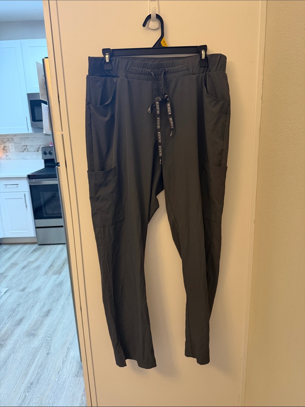 Med Couture Charcoal Gray Drawstring Jogger Pants